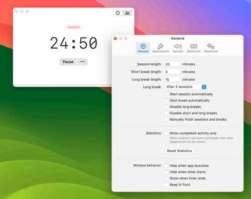 Tomito Pomodoro Technique app for macOS