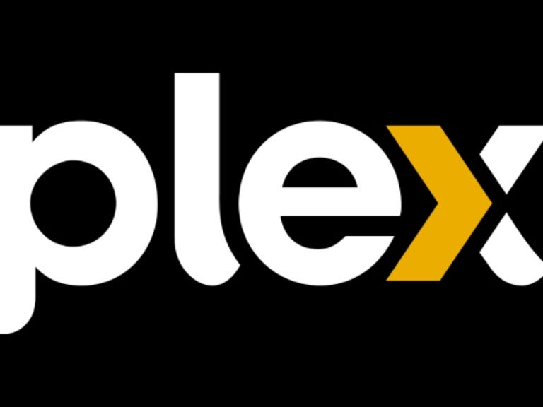 Plex logo black background