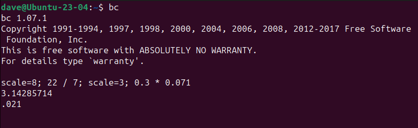 You can change the setting of scale for each calculation, even calculations on the same command line