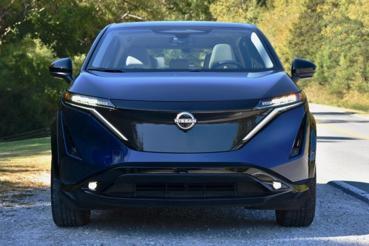 Front view of the 2023 Nissan Ariya.