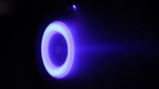 Amazon's Project Kuiper Hall-effect thruster during testing