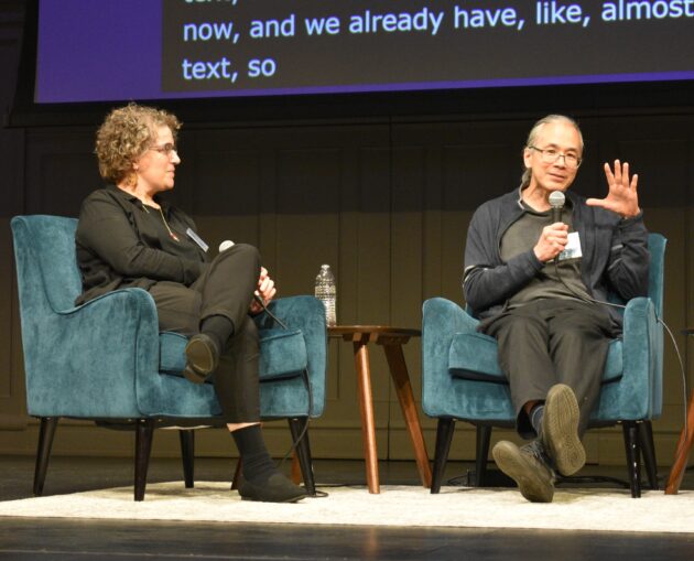 Bender and Chiang at AI forum