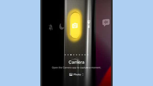 A Camera shortcut is one of the options available to you.