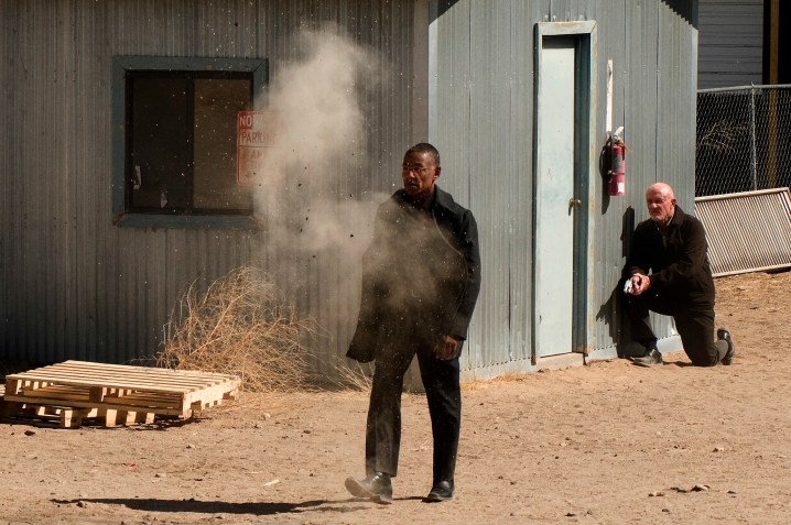Gus and Mike in Breaking Bad. 