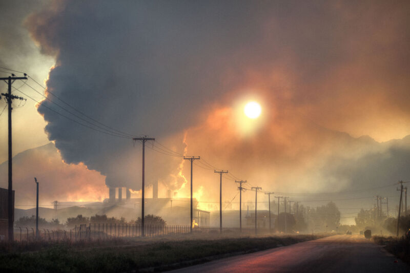 Pollution and sunrise