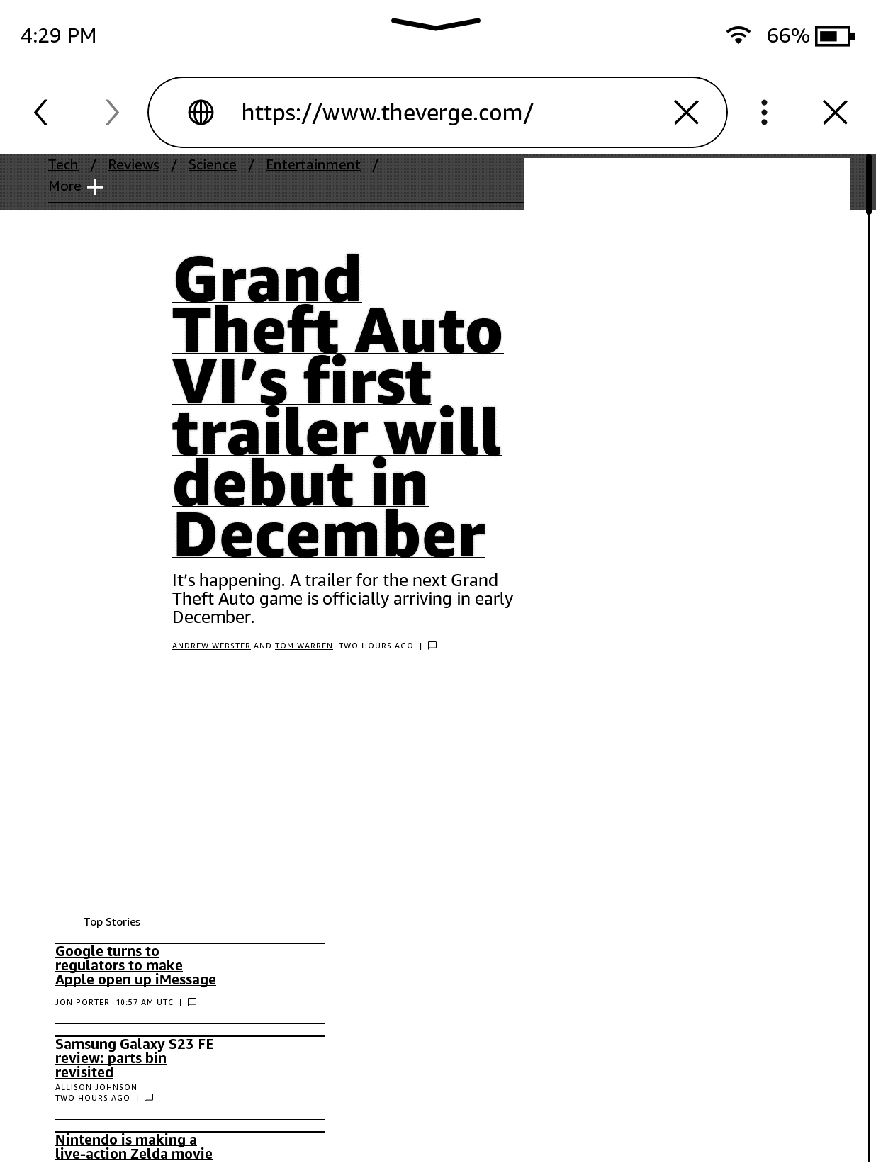amazon kindle browser theverge before