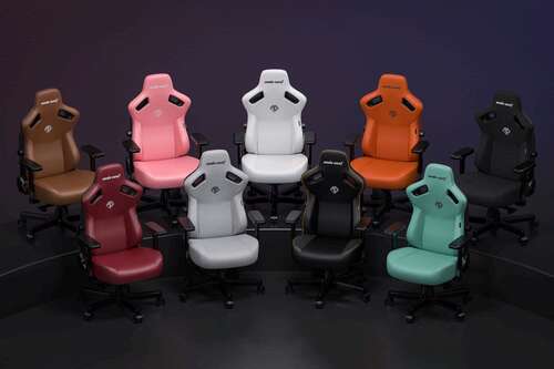 andaseat gaming chairs in a row ranging in different colors