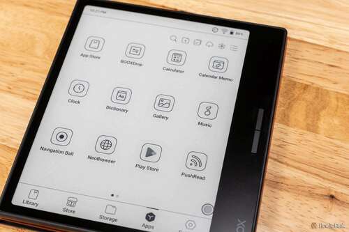 Apps on the ONYX BOOX Page
