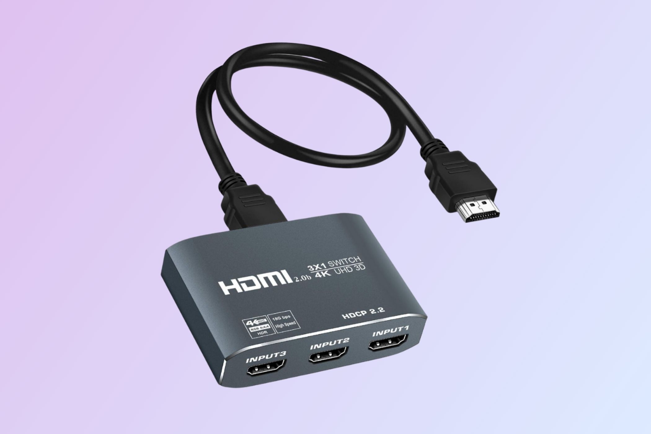 avedio links 4K@60Hz HDMI Switch on purple background