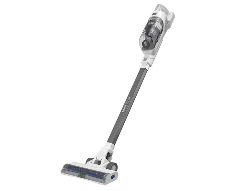 Black+Decker Powerseries+ stick vacuum on a white background.