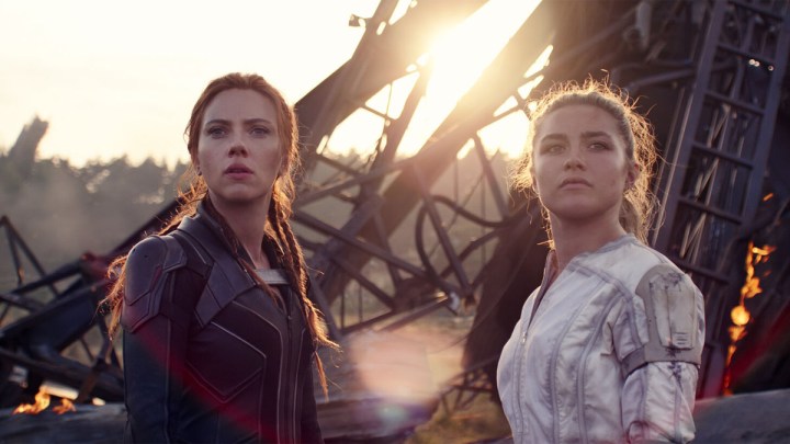 Scarlett Johansson and Florence Pugh in "Black Widow."