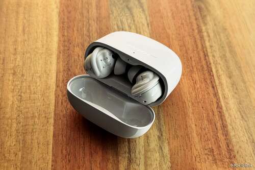 Bose QuietComfort Ultra Earbuds inside their case