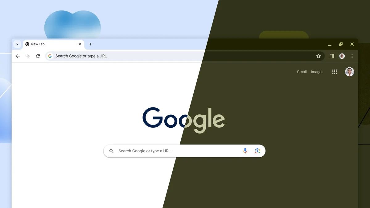 Chrome screenshots in two themes