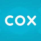 Cox logo on a blue background