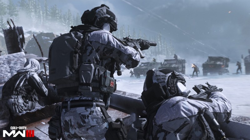 A battle in the frozen tundra in Call of Duty: Modern Warfare III.