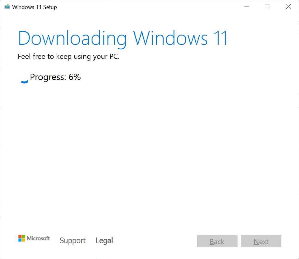 Downloading Windows 11 files