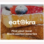 eat okra logo against French Toast backdrop