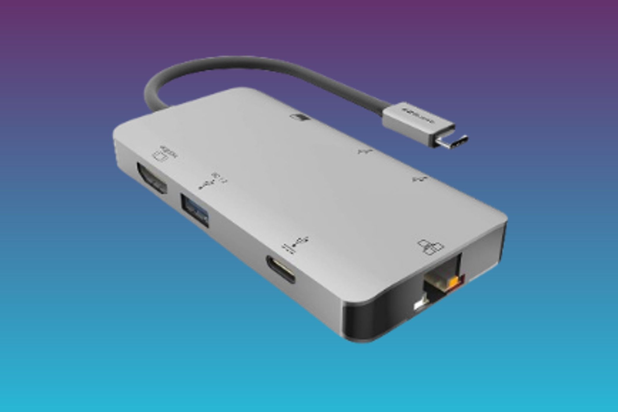 EZQuest USB-C Hub on gradient background