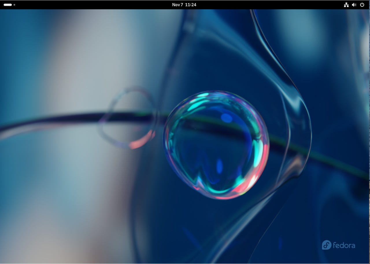 The default desktop for the Fedora 39 beta release.