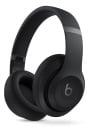 The Beats Studio Pro headphones in a black color, over a white background