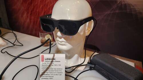 Lenovo Legion Glasses on a mannequin head