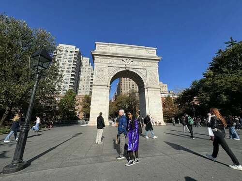 Ultrawide photo of Washington Square Arch on iPhone 15 Pro Max