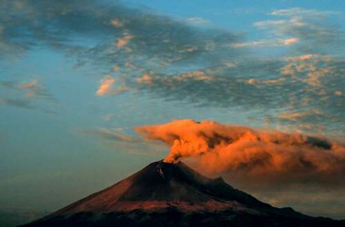 An ash cloud from Popocatépetl volcano in Mexico in 2023.