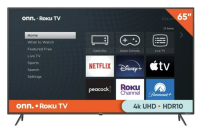 onn. TV with streaming apps on screen