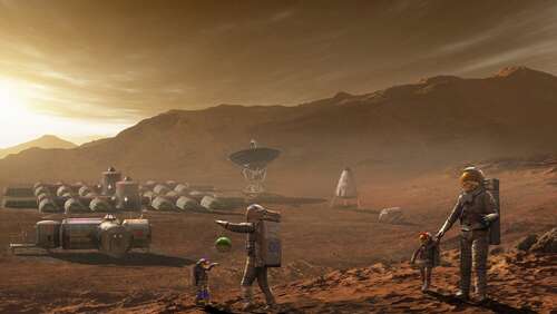 a family colonizing Mars