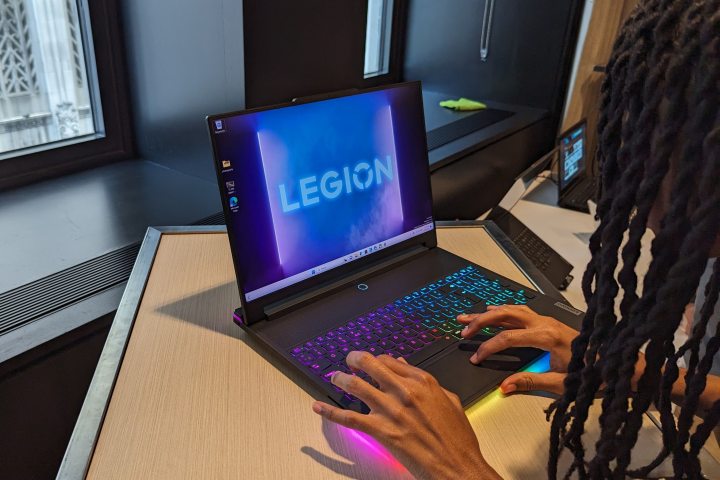 Lenovo Legion 9i keyboard and trackpad.