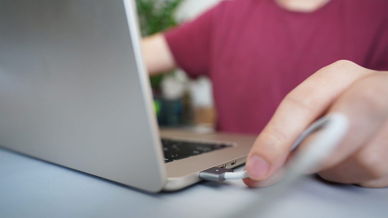 A close-up shot of the 16-inch MacBook Pro's keyboard.