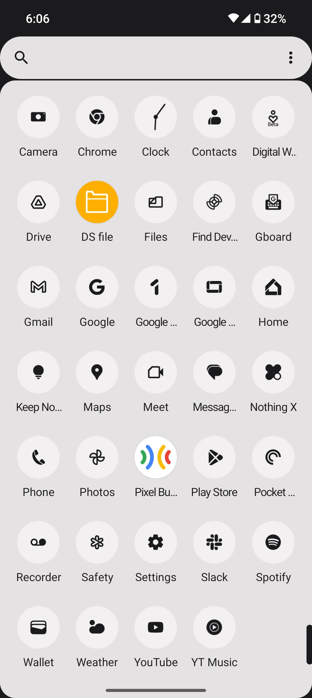 nothing phone os app drawer theme odd icons