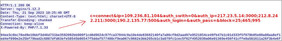 Connect command parameters