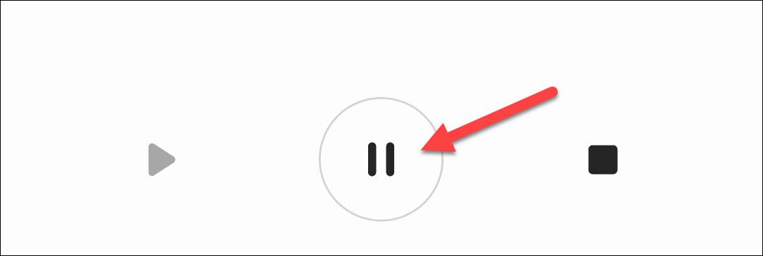 Voice recording pause button.