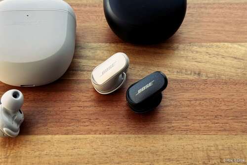 the Bose QuietComfort Ultra Earbuds next to the Bose QuietComfort Earbuds 2