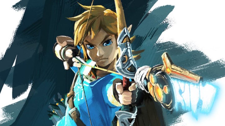 Link in promo art for The Legend of Zelda: Breath of the Wild.