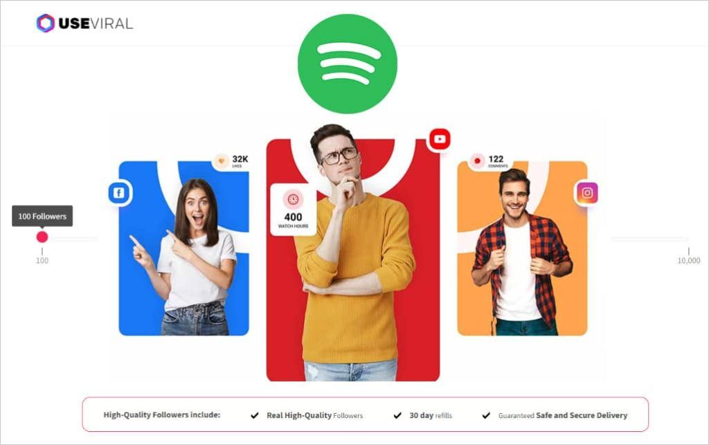 Buy Spotify Plays from UseViral.com