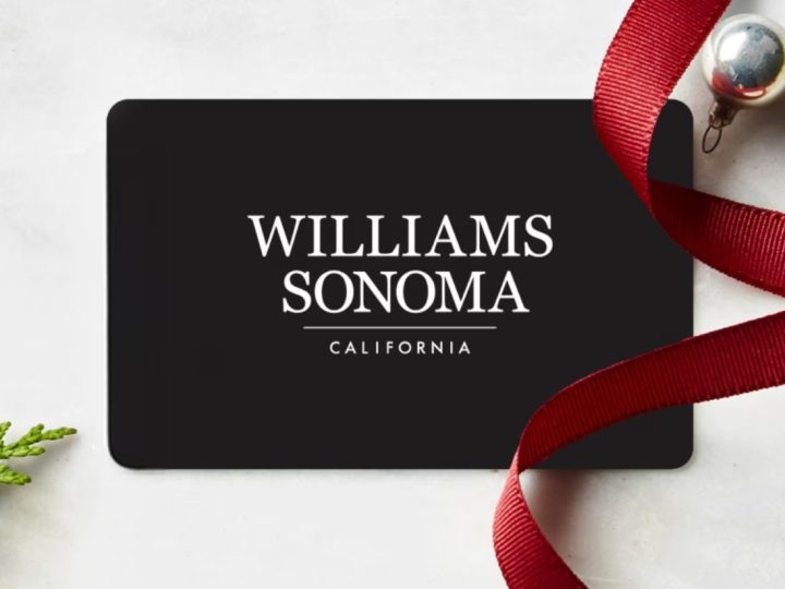 A Williams Sonova gift card in a festive environment.