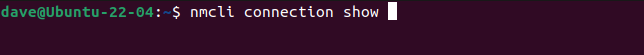 Using nmcli to list network connections