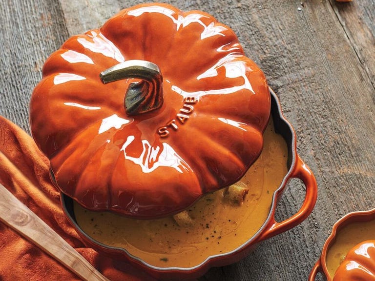 3.5-quart Staub cast-iron pumpkin cocotte