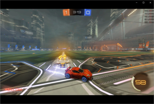 An MP4 recording of a Rocket League game. 