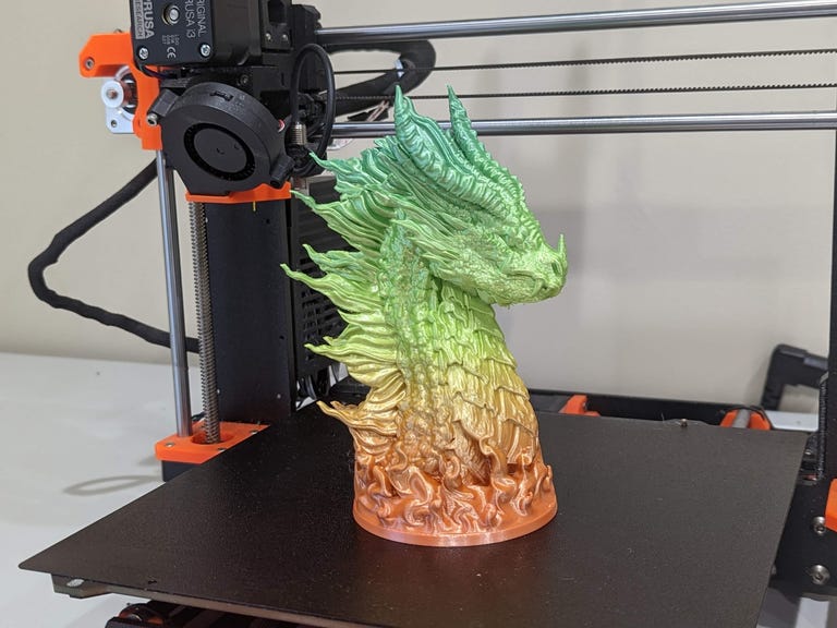 Elder dragon by Fotis Mint printed in rainbow PLA