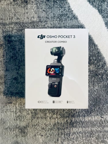 dji osmo pocket 3 creator combo box on carpet