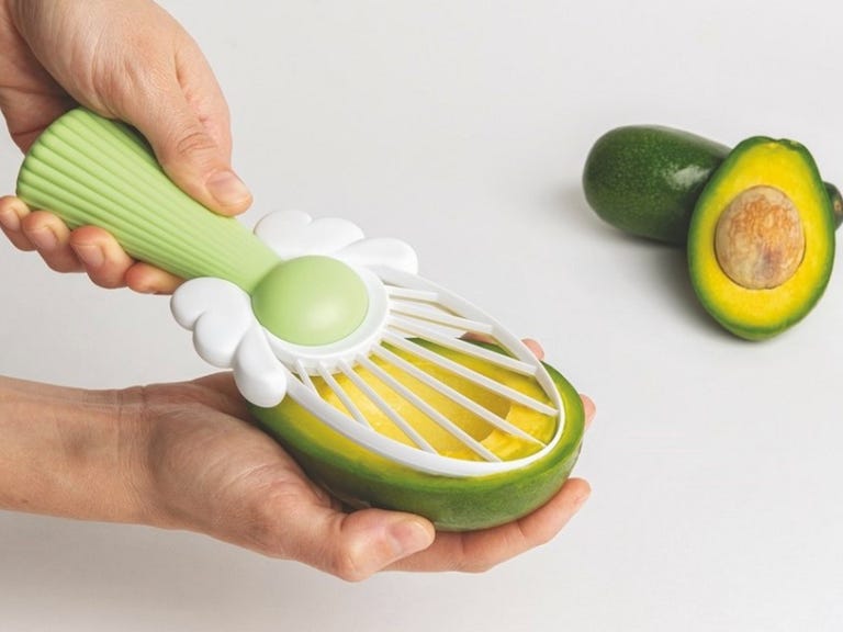 avocado slicer in action