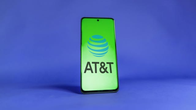 AT&T logo on a phone