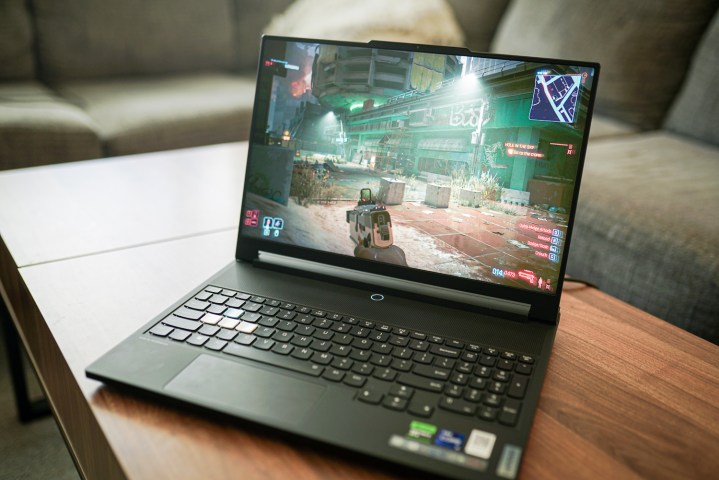 Cyberpunk 2077 running on the Lenovo Legion 9i.