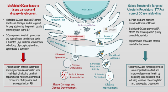 GCase in and out of the lysosome