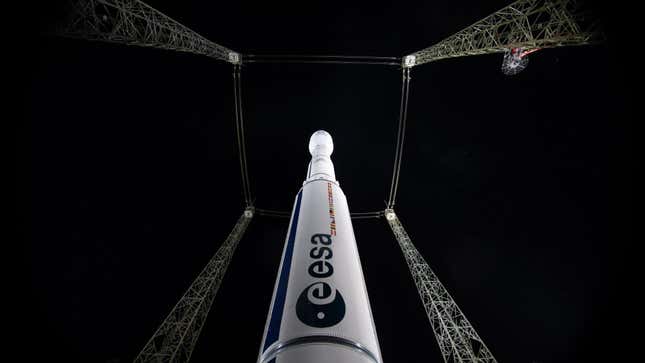 A Vega C rocket ahead of launch.