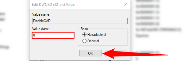 Change the value to 1 or 0, depending on your preference. 