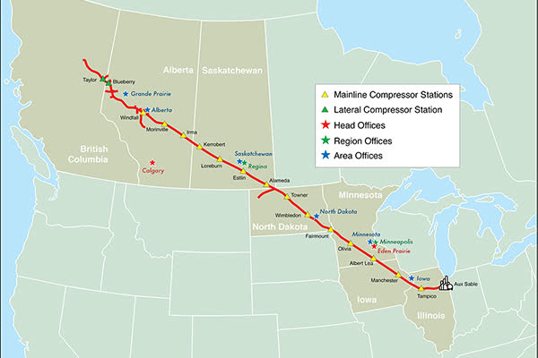 Alliance Pipeline Map